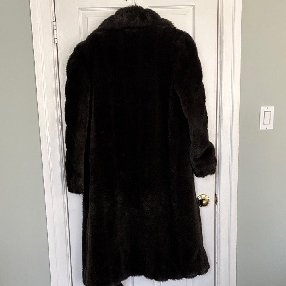 Olympia made is USA Classic Long Faux Fur Coat - Black - Picture 7 of 7